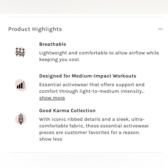 NWOT Free People Good Karma Running Shorts - Picture 4 of 6